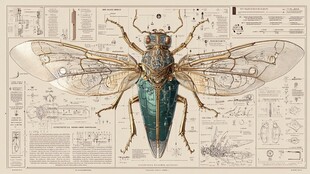 昆虫解剖艺术图