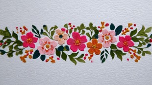 花卉刺绣装饰带