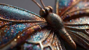 梦幻炫彩蝴蝶微距特写