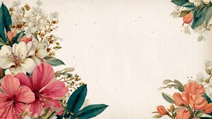 复古花卉边框背景图