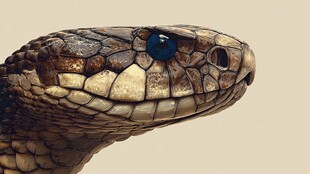 蛇头特写 神秘深邃之眸