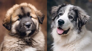 可爱幼犬双犬同框亮相