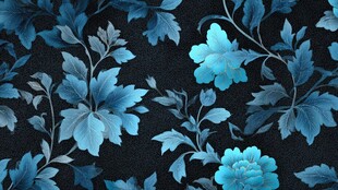 蓝调花卉图案纹理背景