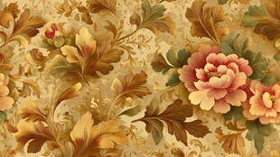 复古花卉纹理精美壁纸