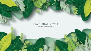 自然风格绿叶环绕装饰图