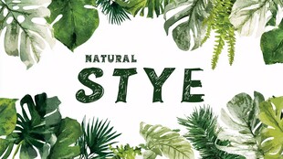 自然风格绿叶装饰图案