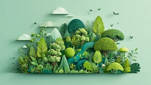 梦幻绿意森林景观