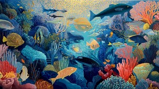 梦幻海底世界缤纷海洋图景