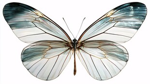 透明翅膀的美丽蝴蝶