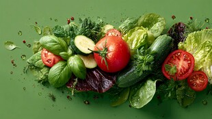 新鲜多彩蔬菜组合