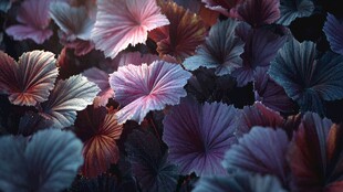 梦幻多彩矾根叶片特写