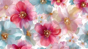 缤纷花卉图案 清新唯美风