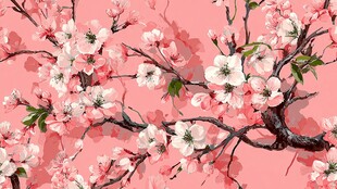 粉色烂漫桃花背景图