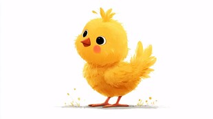 可爱小黄鸡萌趣姿态
