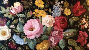 复古繁花图案 绚丽多姿