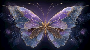 梦幻紫蓝蝴蝶 尽显神秘之美