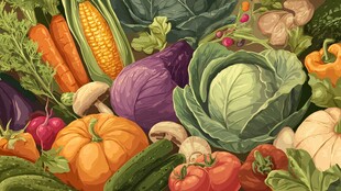 缤纷多彩的新鲜蔬菜集合