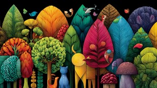 奇幻森林动物植物大聚会