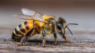 微距下的勤劳小蜜蜂