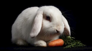 白兔与胡萝卜的温馨一刻
