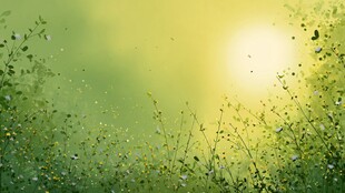 春日绿野阳光美景