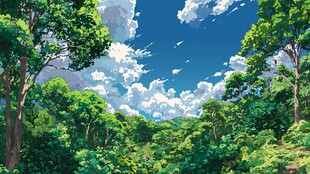 夏日森林美景