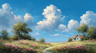 田园风光中的温馨小屋