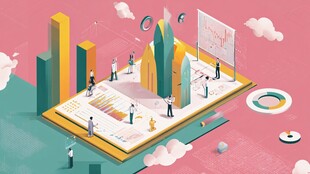 商务数据分析场景插画