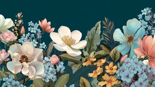 缤纷花卉装饰图案