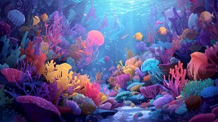 梦幻海底世界的多彩奇观
