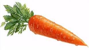 新鲜带叶胡萝卜