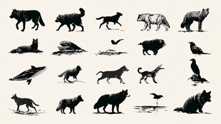 动物剪影集合