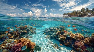 梦幻海底珊瑚美景