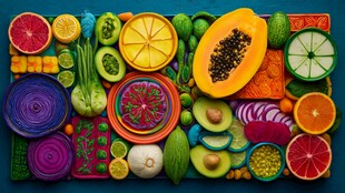 缤纷多彩的果蔬创意组合