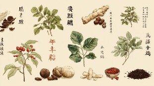 传统中药材植物手绘图鉴