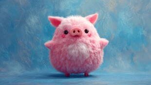 粉色毛绒小猪玩偶超萌