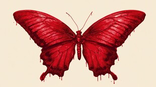 滴血的红蝶