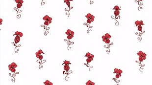红色花朵图案无缝背景
