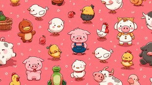 可爱卡通动物大集合