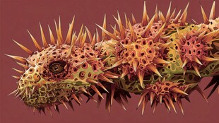 带刺奇异生物的特写画面