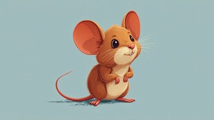 可爱小老鼠卡通形象