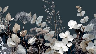 白色系干花艺术组合