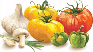 多彩新鲜蔬菜组合