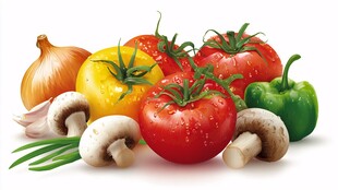 多彩新鲜蔬菜组合