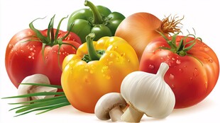 新鲜多彩蔬菜组合