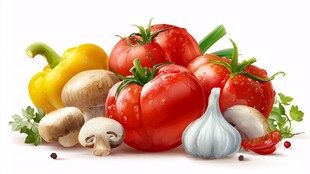 多彩新鲜蔬菜组合