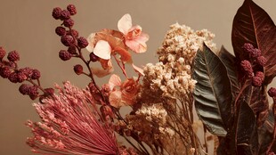 复古风干花组合摆件