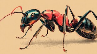 超现实彩色大蚂蚁特写