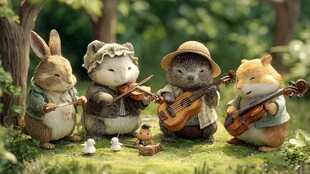 动物乐队林间音乐演奏会