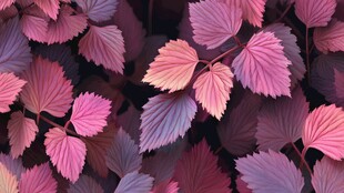 梦幻粉紫叶片的视觉盛宴